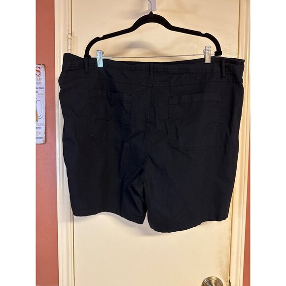 Lane Bryant Womens Black Shorts Size 24 With Button Closure & Pockets Cotton/Spa - Picture 5 of 7